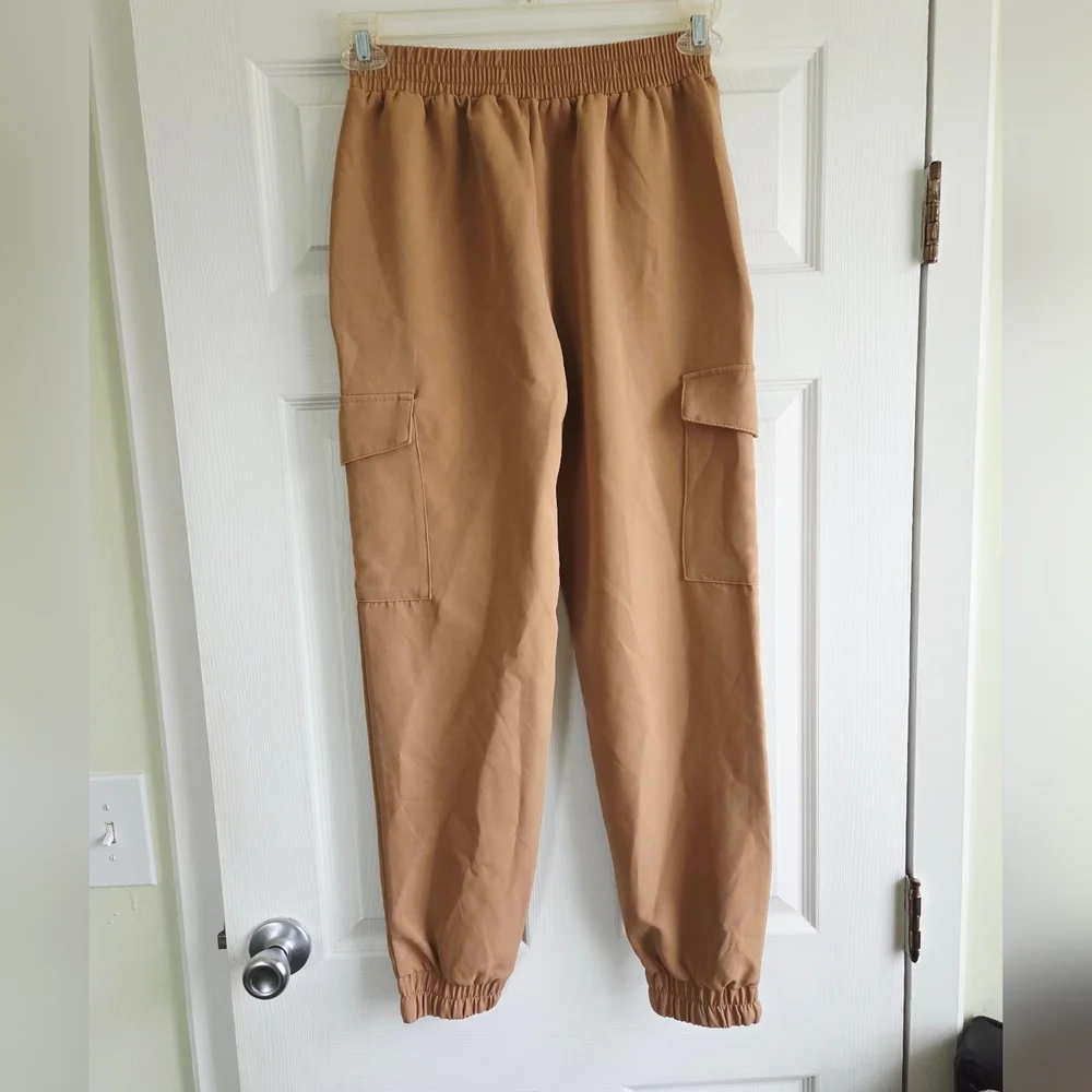 Marc New York ✨️ Tan Jogger Women's Pants with Gold Zippers Size XS